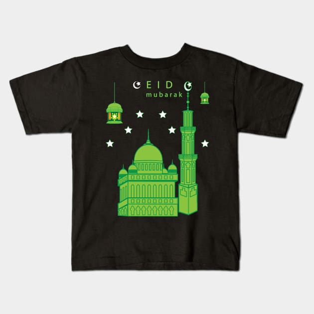 Eid Mubarak! Kids T-Shirt by Madhur